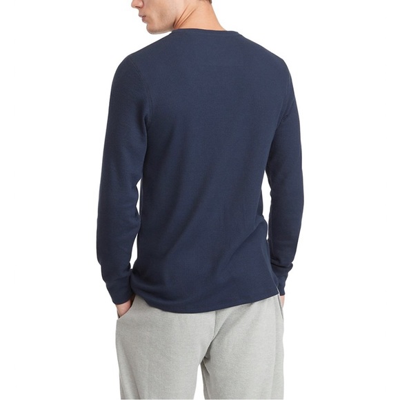 Tommy Hilfiger Navy Blue Thermal Shirt - Picture 2 of 4